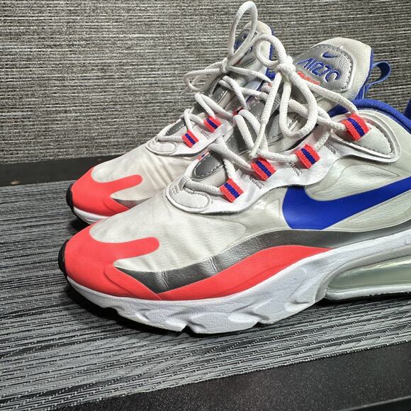 Nike Air Max 270 React CW3094-100 White Running Shoes Sneakers - Womens Size 10 - Picture 3 of 15